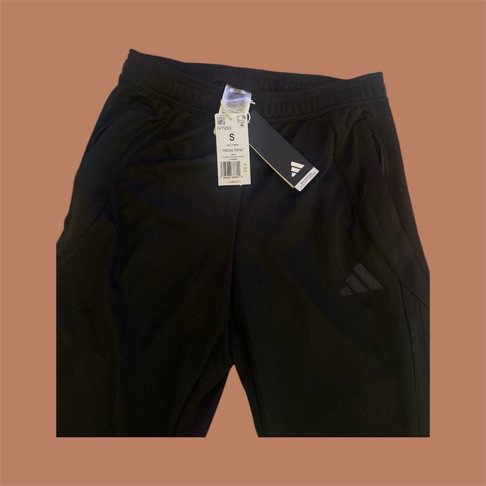 Men's Trio 24 League Slim Fit Track Pant black with black stripes Size S